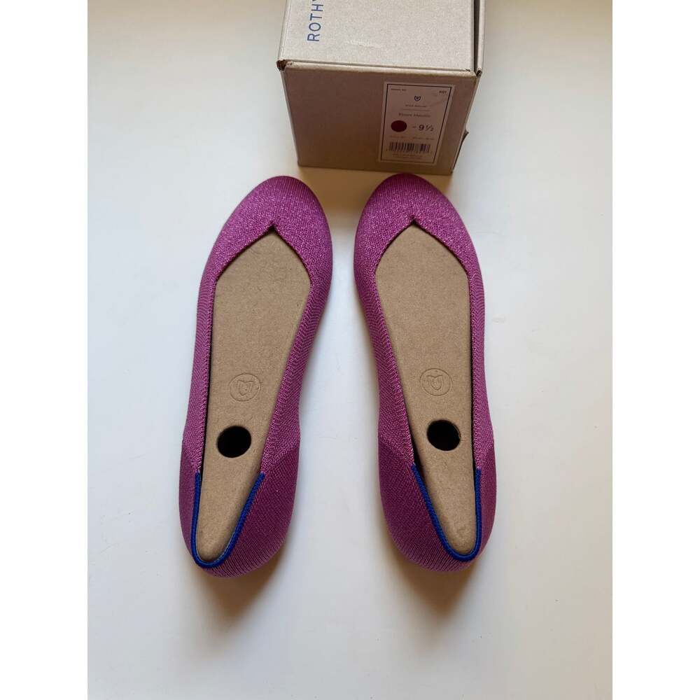 NEW Rothys Bloom Metallic Ballet Flats - Picture 2 of 5